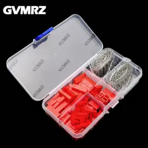 50set 2.54mm JST SYP 2P 2Pin Female & Male Red Plug Housing Crimp Terminal Connector Kit JST-SYP-2A for RC Lipo Battery