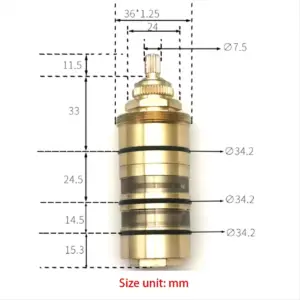 Exquisite- Thermostatic Cartridge for MOEN 130156 3/4Inch Shower Valves, for Moen Shower Cartridge Replacement, Faucet Cartridge