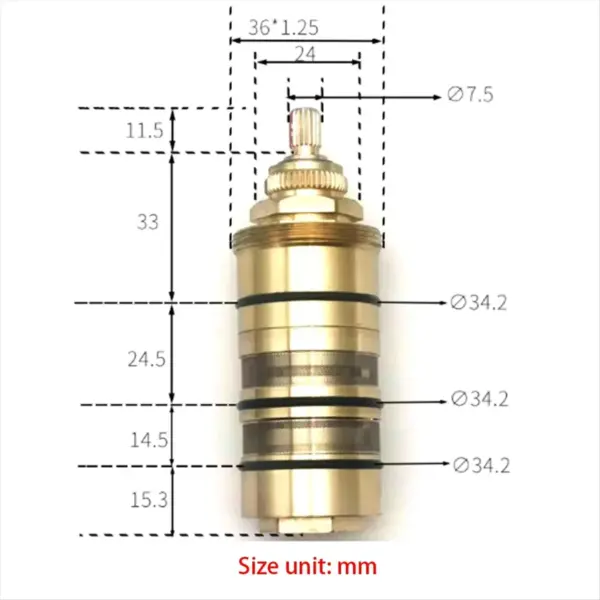 Exquisite- Thermostatic Cartridge for MOEN 130156 3/4Inch Shower Valves, for Moen Shower Cartridge Replacement, Faucet Cartridge