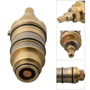 Thermostatic Cartridge Valve Copper Brass Temperature Control Thermostat Shower Mixing Faucets Cartridge Replacements ZR990