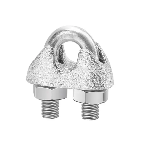 100pcs 1/8" M3 Wire Rope Clip Cable Clamps Galvanized Steel, U-Bolt Saddle Fasteners for Tent Ropes, Wire Ropes, Cables, Clotheslines