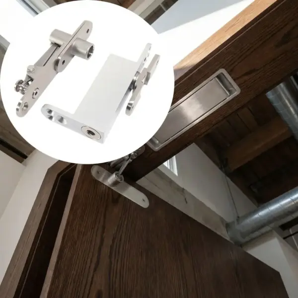 360 Degree Rotating Door Pivot Hinges Hydraulic Automatic Metal Heavy Duty Invisible Door Hinges Soft Close Spring