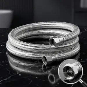 304 Stainless Steel Braided Hose G3/4 Female Thread Water Inlet Pipe Flexible Connector for Faucet Toilet Water Heater