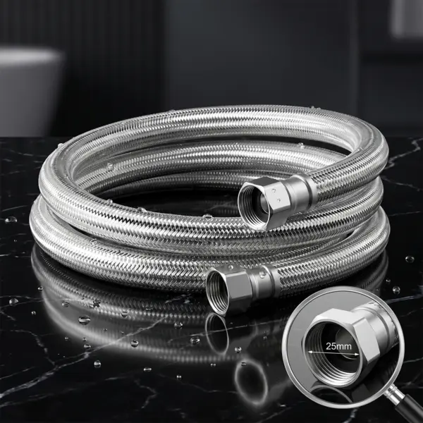 304 Stainless Steel Braided Hose G3/4 Female Thread Water Inlet Pipe Flexible Connector for Faucet Toilet Water Heater