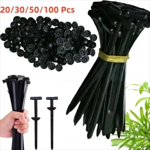 20/30/50pcs Nylon Universal Cable Tie Buckle Plastic Flanges Zipper Straps Heavy Duty Self-locking Bracket Clamping Bands Car