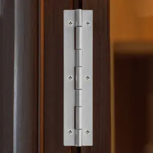 2Pcs Stainless Steel Heavy Duty Piano Hinges Continuous Cabinet Hardware Long Silver Hinges for Doors Wooden Boxes Toolboxes