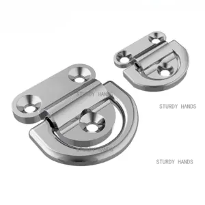 1pcs 304 stainless steel heavy-duty rope tie yacht rope tightener D-shaped buckle marine hardware accessories
