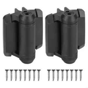 2Pcs Heavy Duty Gate Hinges With Safety Caps Adjustable Tension Narrow Spring Hinges Hardware Easy to Installation A0KF
