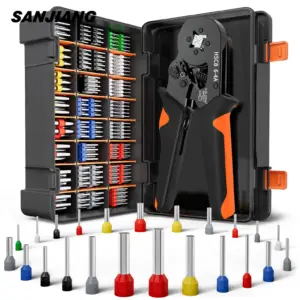 Tubular Terminal Crimping Pliers HSC8 6-4A Crimper Wire Mini Ferrule Crimper Tools Household Electrical Kit With Box