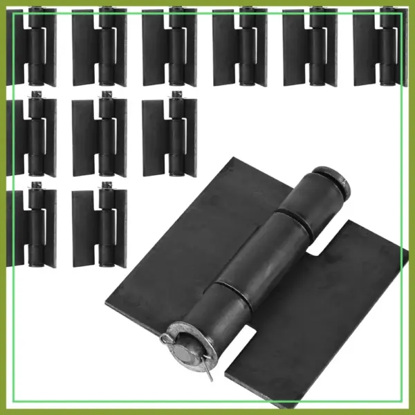 Heavy Duty Weld On Hinges 4.4" x 4" Steel Butterfly Hinges 5mm Thick 270° Rotation for Gates Doors Trailers 12 Pack