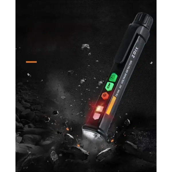 TS10A Smart Non-Contact Voltage Tester Pen for AC 12V to 1000V with Built-in LED Flashlight and Dual Sensitivity Modes