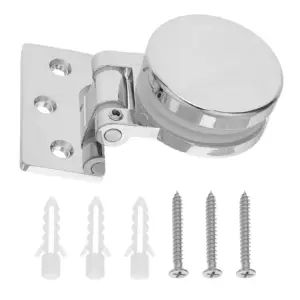 Glass Door Hinges Heavy Duty Zinc Alloy Fits 3-6Mm Thick Glass for Cabinets Showcases Wine Cabinet Replacement Shower Hinges