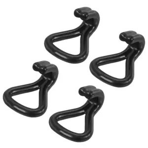 Pack of 4 Ratchet Double J Strap Hook Load for Tie Down Strap Webbing Car Truck Trailer