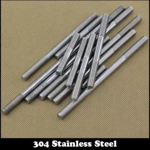 M6 M6*110 M6x110 M6*120 M6x120 M6*130 M6x130 304 Stainless Steel 304ss DIN835 Screw Headless Double End Thread Rod Bolt Stud