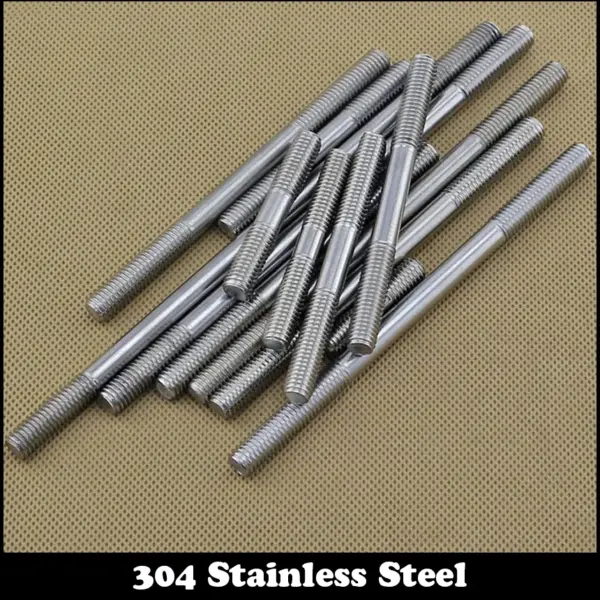 M6 M6*110 M6x110 M6*120 M6x120 M6*130 M6x130 304 Stainless Steel 304ss DIN835 Screw Headless Double End Thread Rod Bolt Stud