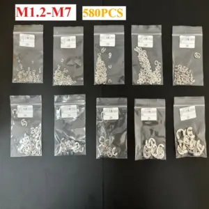 GB896 304 Stainless Steel Opening Retaining Ring M1.2-M7 Split Washer E-type Circlip ,Ring Washer for Shaft Fastener