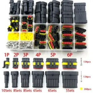 96/300/622Pcs Electric Wire Connector Waterproof Car Electrical Wire Terminals Cable Terminals Tools Kit Set Crimping Crimper