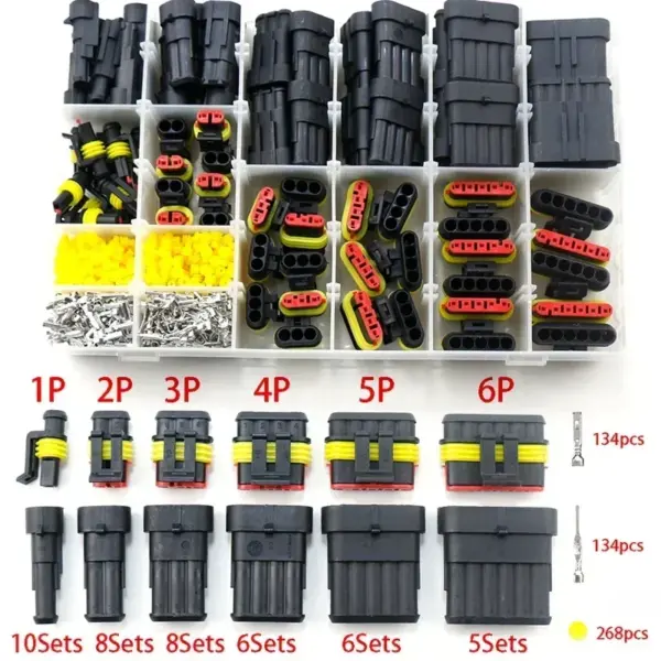 96/300/622Pcs Electric Wire Connector Waterproof Car Electrical Wire Terminals Cable Terminals Tools Kit Set Crimping Crimper