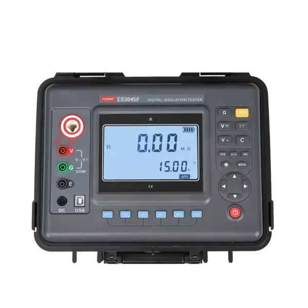 FUZRR ES3045 Digital Only Megohmmeter 5kV 10T Insulation Resistance Tester 3% Accuracy 0.01M-10T Measuring Range for