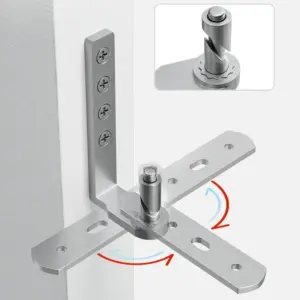 For Room Automatic Rebound Wooden Door Hinge Hardware Stainless Steel Pivot Door Hinge Heavy Duty 360 Degree Rotating Shaft