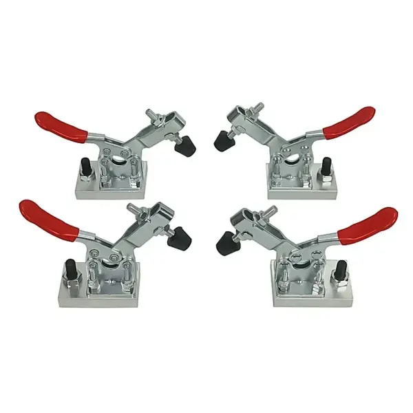 y 4pcs/set Horizontal Toggle Clamp 90Kg Quick Release Tool Horizontal Clamps Hand New Heavy Duty Tooling Accessory CNC Woodwork