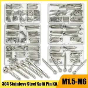 M1.5 M2 M3 M4 M5 M6 Stainless Steel U Shape Type Spring Cotter Hair Pin Cotter Pins Set Split Clamp Open Elastic Clip for Car