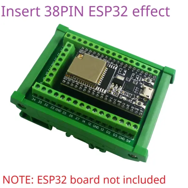 Din Rail Mounting DIN35 C45 Rail ESP32 Base Plate 3.96 Terminal Screw Terminal Block Adapter Module for Arduino Wifi BT IOT DIY