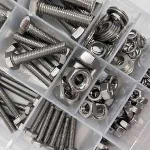 580-piece Stainless Steel Hex Bolt Nut Spring Washer Set (M4, M5, M6) for Home Installation and Industrial Equipment