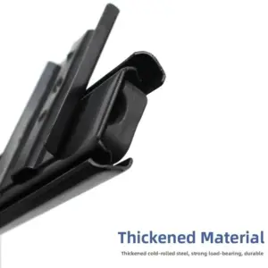 2PCS Ball Bearing Drawer Runners Side Mounting Low-Noise Pull Out Tray Adjustable Full Extension Drawer Glides Kitchen Cupboard