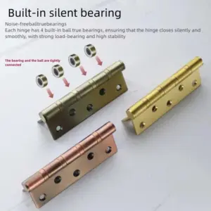 Stainless Steel Mute Door Hinge with 4 Inch Bearings 3mm Thick Heavy Duty Load Bearing for Room Doors Gemel Furniture Hardware
