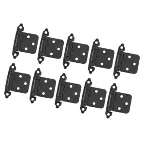 10Pcs Cabinet Door Hinges Self Closing Hinge Easy to Install Quiet Smooth Close Heavy Duty Semi Concealed Versatile Accessory