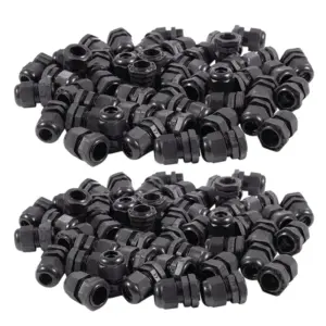 100 X Black Plastic Waterproof Connector PG11 5-10Mm Diameter Cable Gland Retail