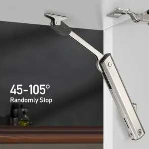 Heavy Duty Hydraulic Cabinet Hinge Randomly Stop Soft Closing Kitchen Hinges Adjustable Door Support Lift Up Door Hardware