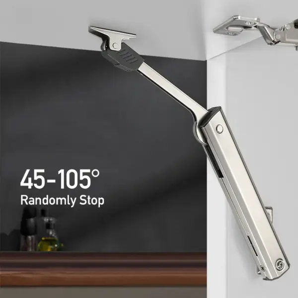 Heavy Duty Hydraulic Cabinet Hinge Randomly Stop Soft Closing Kitchen Hinges Adjustable Door Support Lift Up Door Hardware