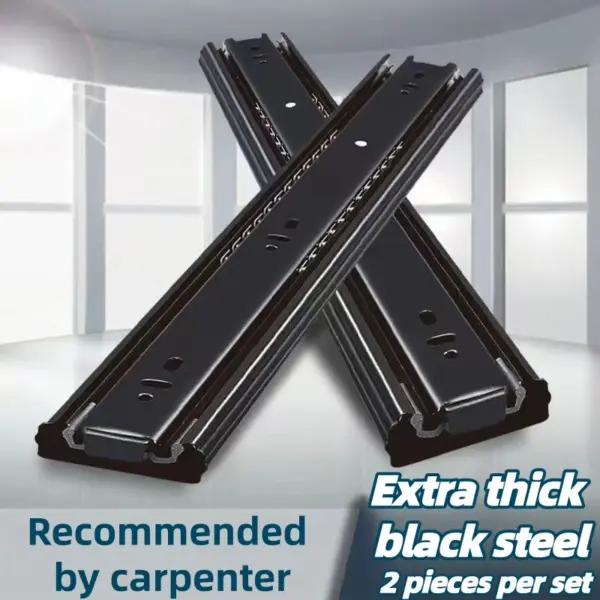 Drawer Rail 10~20Inch Cold Rolled Steel Drawer Slides Close Drawer Sliding Track Two-Section Cabinet Slides Furniture Hardware