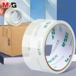 M&G Transparent Tape for Express Packaging and Carton Sealing Large Size Width 45/48mm High Viscosity and Strong Adhesiveness