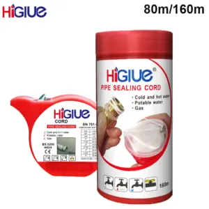 HiGlue 55 Pipe Sealing Cord Thread String Line Pipeline Magic Sealing Rope PTFE Tape For Water Gas Air Leak Fix 160M nano tape