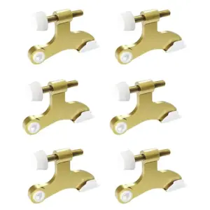 ABHU 6Pcs Hinge Pin Door Stopper Adjustable Heavy Duty Hinge With Rubber Bumper To Reduce Potential Damage Wall Dents