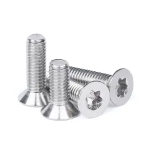 GB2673 316 Stainless Steel M3 M4 M5 M6 Torx Countersunk Head Bolt Six-Lobe Flat Head Security Screw