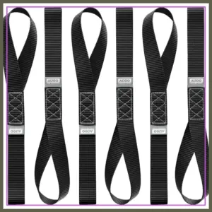 Heavy Duty Soft Loops – Pack of 6, 1.5" x 17" Tie Down Anchor Straps for Ratchet Hooks, 3000Lb Load, 10000Lb Break Strength, for Motorcycle, Bike, Roof Rack