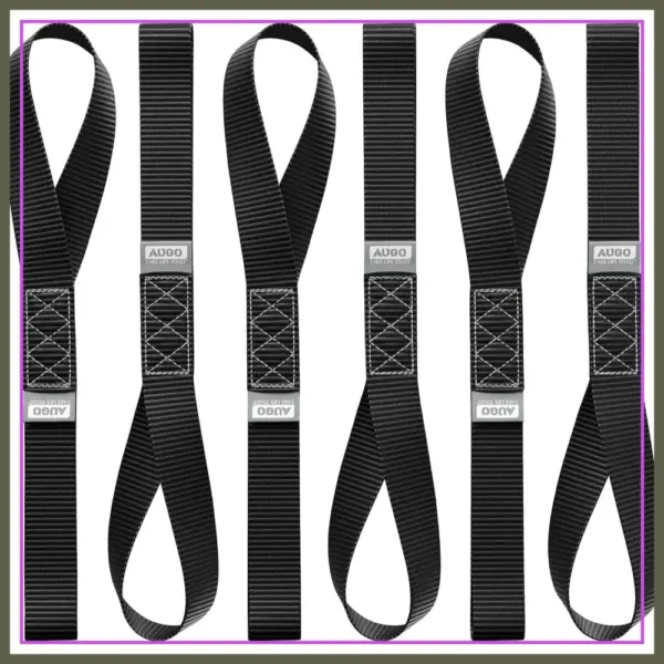 Heavy Duty Soft Loops – Pack of 6, 1.5" x 17" Tie Down Anchor Straps for Ratchet Hooks, 3000Lb Load, 10000Lb Break Strength, for Motorcycle, Bike, Roof Rack