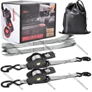 2Pcs Custom Auto Retractable Ratchet Strap 1Inch 10Ft 1760LBS Heavy Duty Tie Down Belt for UTV Off-road Vehicle
