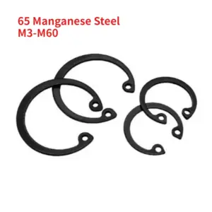 M3-M60 Circlip for Holes 65 Manganese Steel Inner Circlip C Type Retaining Ring Hole Clamp Elastic Retaining Ring for Hole