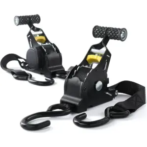 [NEW!ABAG】 Retractable Ratchet Tie Down Straps-2 Pieces, 680Kg Max Break Strength, Ideal For Boat Securements& Cargo Fixing