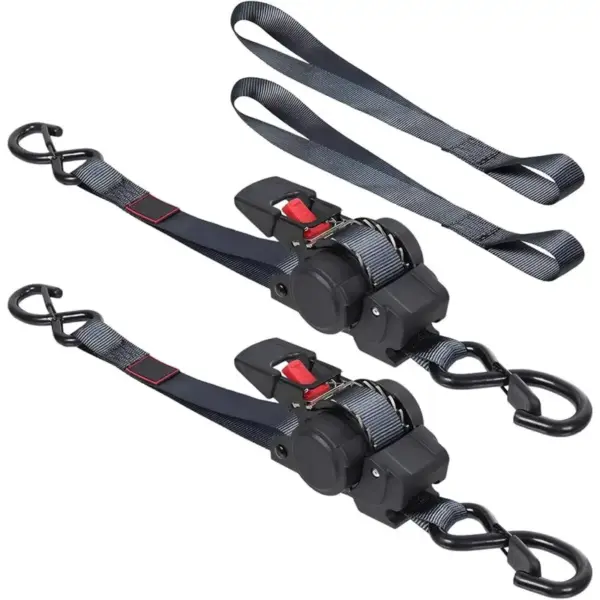 ABXF-Retractable Ratchet Straps 12FT 	 Automatic Tie Down For Motorcycles, Trucks, Boats