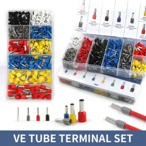 280-2120PCS Electrical VE Tube Insulated Terminal Kits Quick Wiring Crimping Terminals Boxed Wire Cable Connection Function