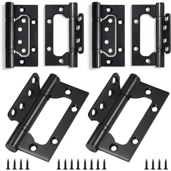 6 Pack Non-Mortise Door Hinges - Easy to Install, 4" × 3" Stainless Steel Door Hinges -Smooth Movement and Heavy Duty Door Hinge