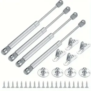 1/4 pcs Hydraulic Gas Spring Lift Support Strut - Adjustable Stay Hinge for Lifting Cabinet Door, Desk Lid & Furniture