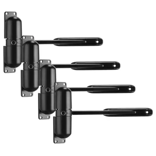 AEE6-4Pcs Automatic Door Closer, Spring Door Closer Heavy Duty Self Closing Door Hinges, For Gate Garage Safety
