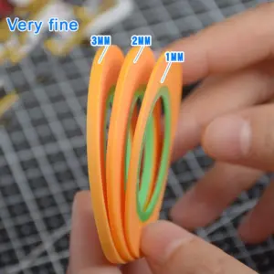 1Roll 18M Textured Paper Model Spraying Coating Color Ultra Tape Fine DIY Special Masking Wide 1mm/2mm/3mm Model Covering Tape
